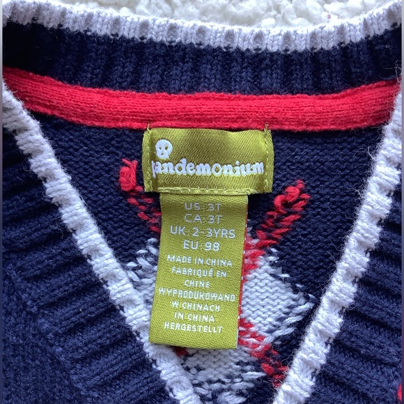 Pandemonium Button Up Sweater 3T - Picture 2 of 3